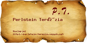 Perlstein Terézia névjegykártya